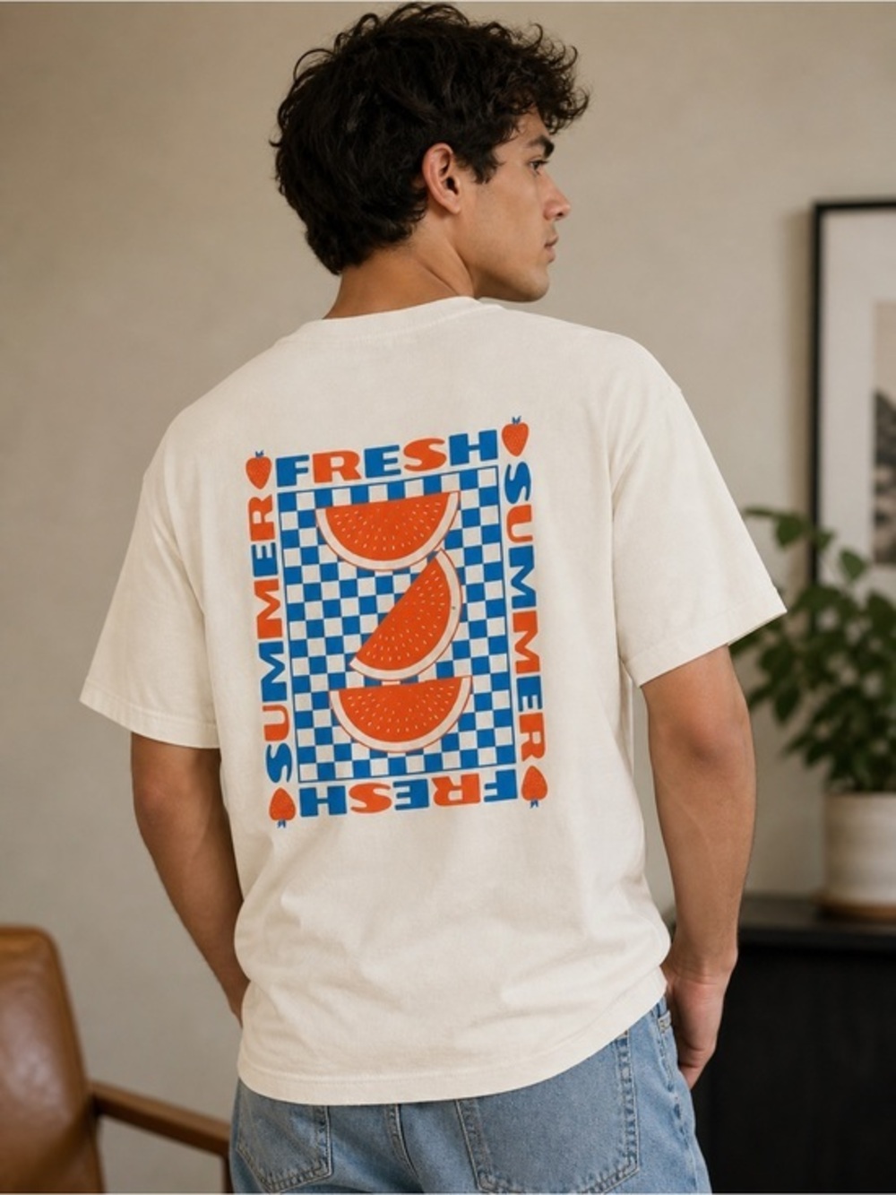 Original Use Cream “Fresh Summer” Graphic Tee Men’s XL NWT